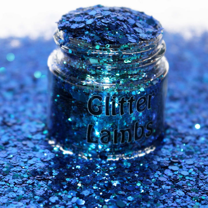 I Feel A Spirit Next To Me Halloween Blue Shifting Chameleon Glitter by GlitterLambs.com