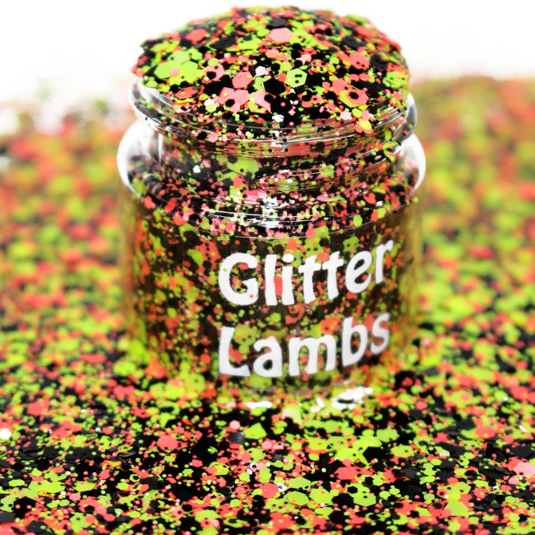 Jack-O-Lantern Candy Bucket Halloween Glitter by GlitterLambs.com