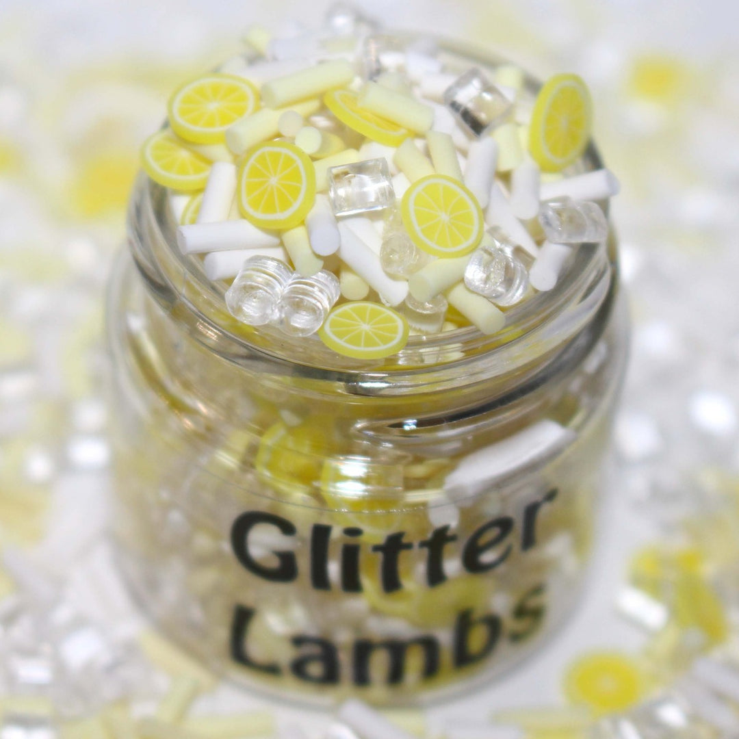 Lemon Icebox Pie Clay Sprinkles and beads by GlitterLambs.com