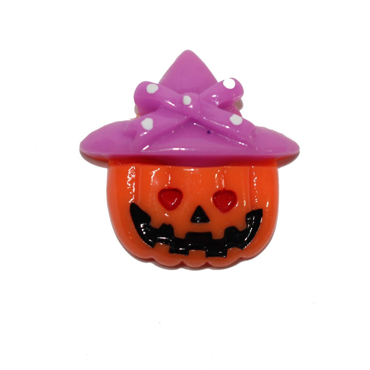 Little Miss Pumpkin Halloween Miniature Cabochon by GlitterLambs.com