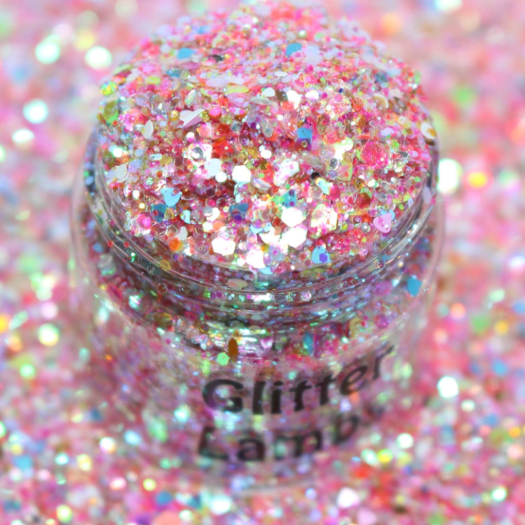 McBunny Fluffy Paws Easter Glitter by GlitterLambs.com