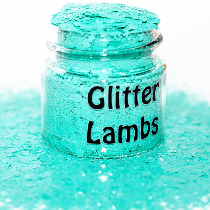 Mermaid Mansions glitter. A aqua green glitter mix. Great for crafts, nails, resin, body, hair, tumbler cups, acrylic pouring, diy projects, etc. by GlitterLambs.com