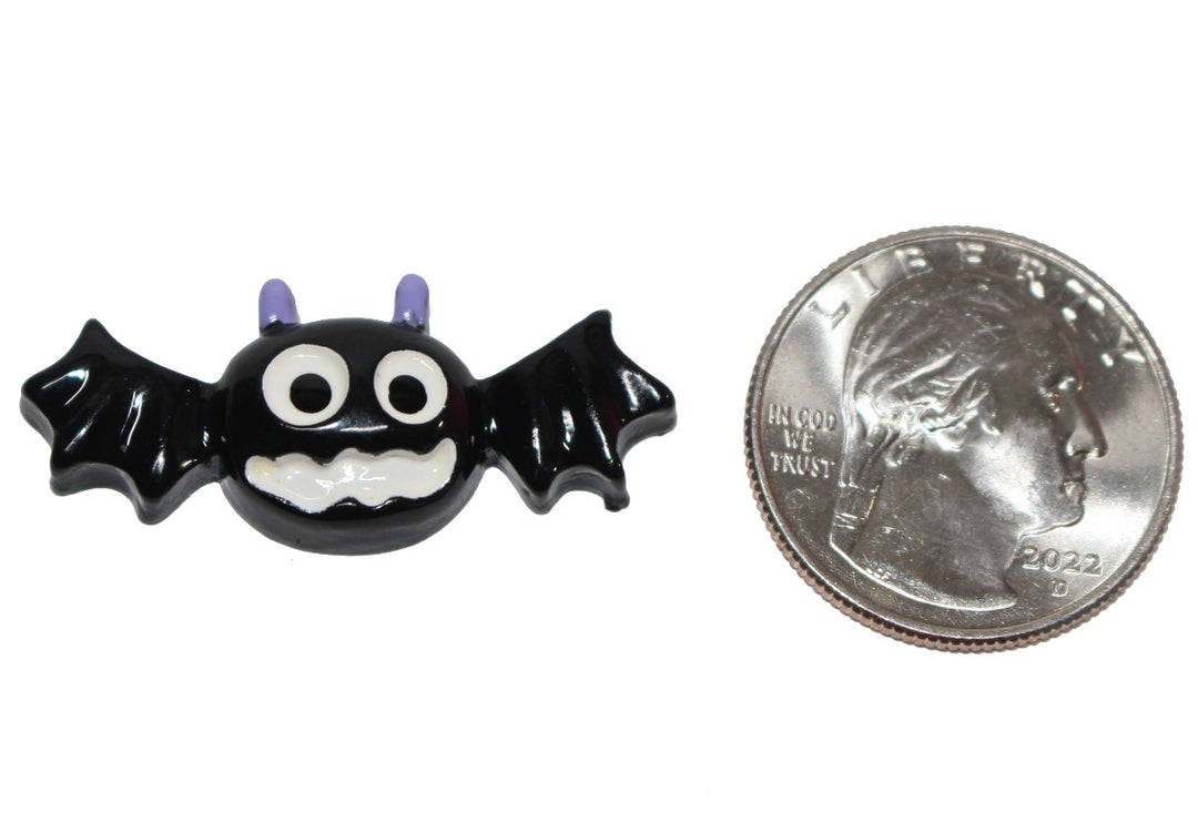 Mr. Batty Halloween Bat Miniature Cabochon by GlitterLambs.com