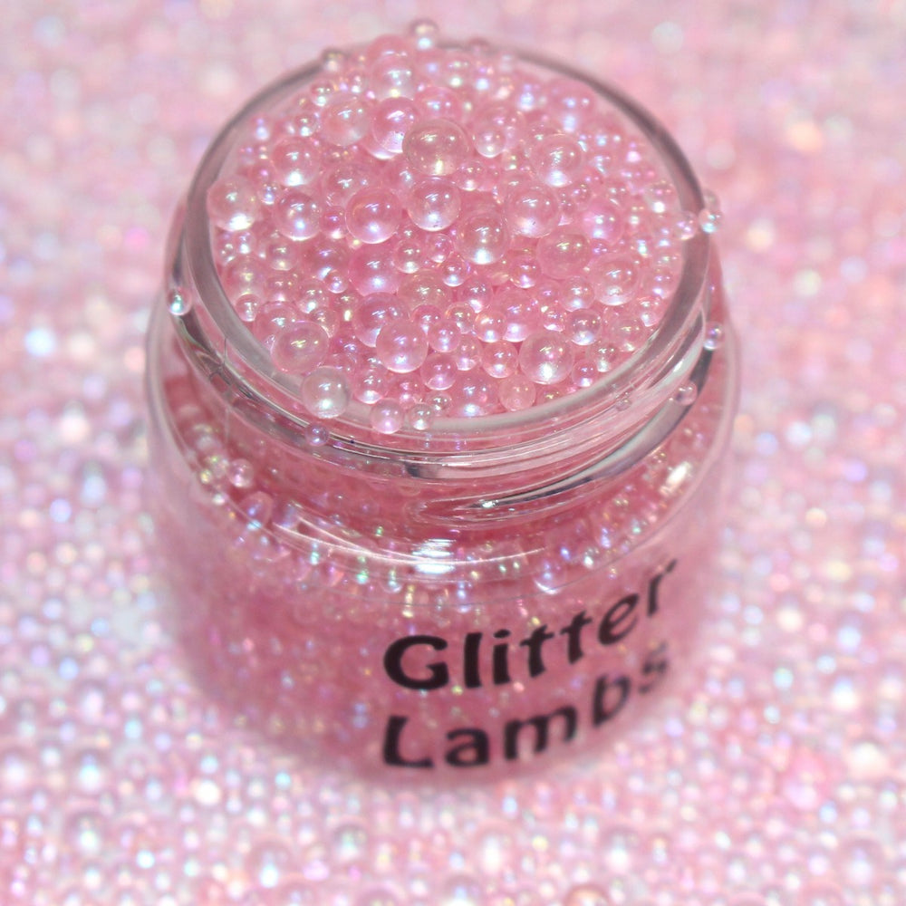 My Piggy Has A Thing For Bubblegum Pink Caviar beads by GlitterLambs.com 1-3mm