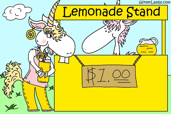 My Unicorn Has A Lemonade Stand Glitter. Great for crafts, resin, nails, etc by Glitter Lambs GlitterLambs.com