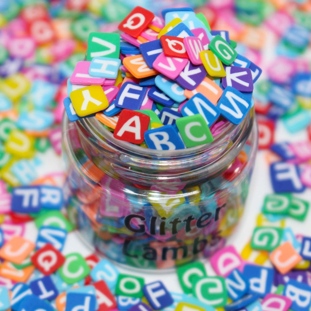 Now I Know My ABC's Clay Sprinkles Shaker Bits by GlitterLambs.com