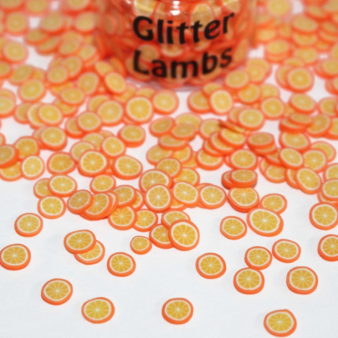 Orange Peel Fake Sprinkles by GlitterLambs.com