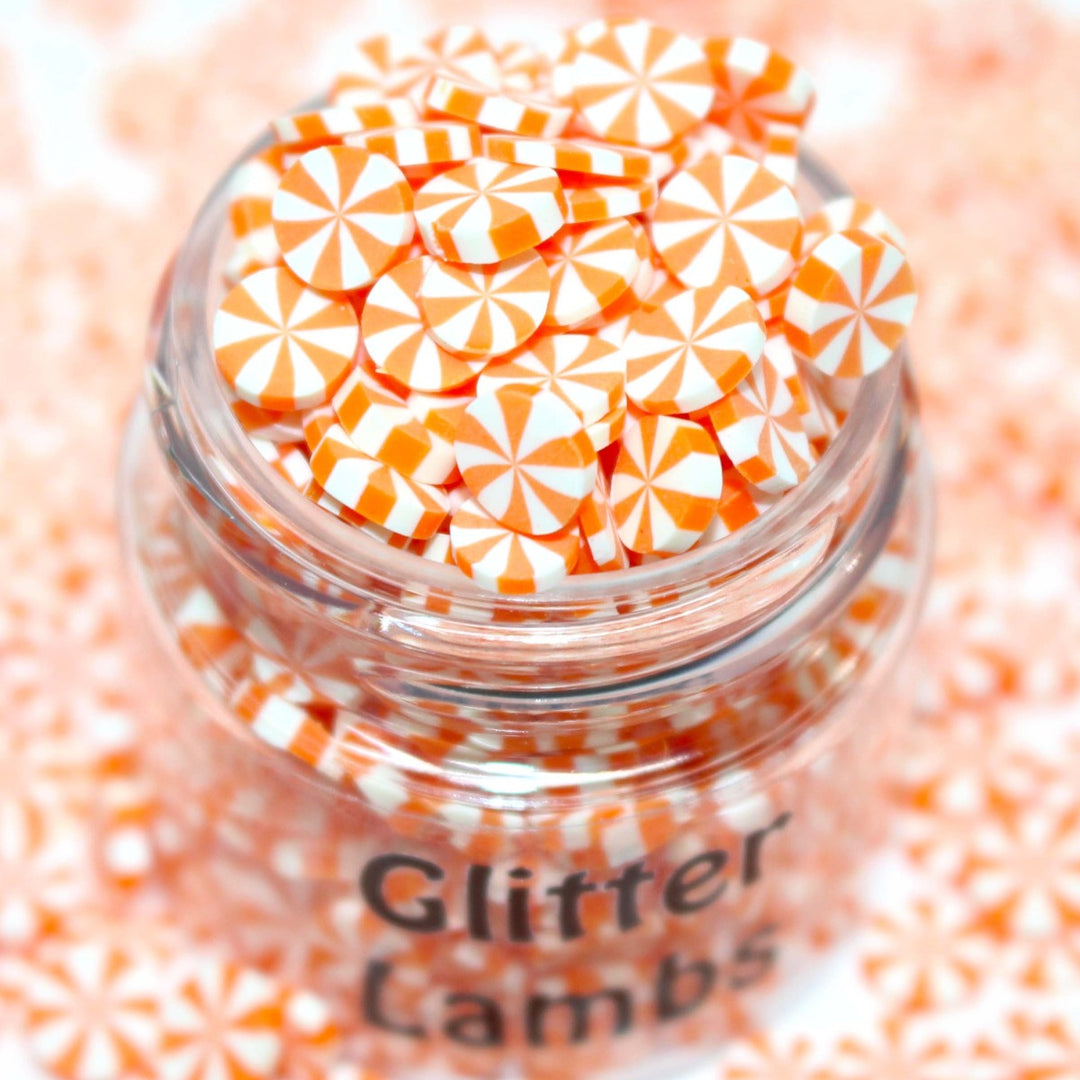Orangesicle Mints For The Elves Christmas  Peppermint Clay Sprinkles by GlitterLambs.com