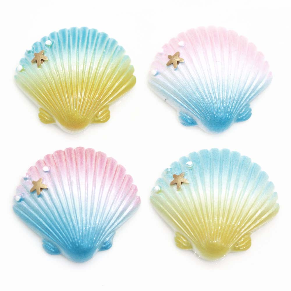 Pastel Seashells Cabochons by GlitterLambs.com