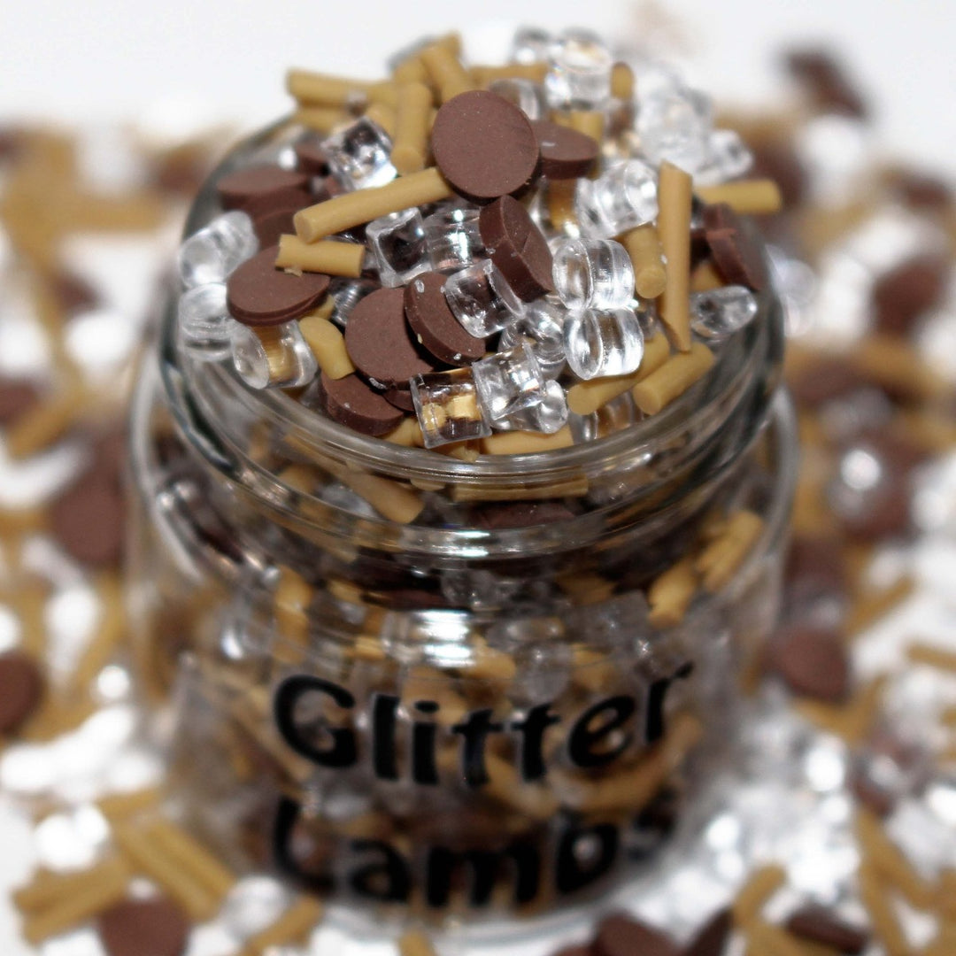 Peanut Butter Cup Clay Sprinkles & Beads by GlitterLambs.com