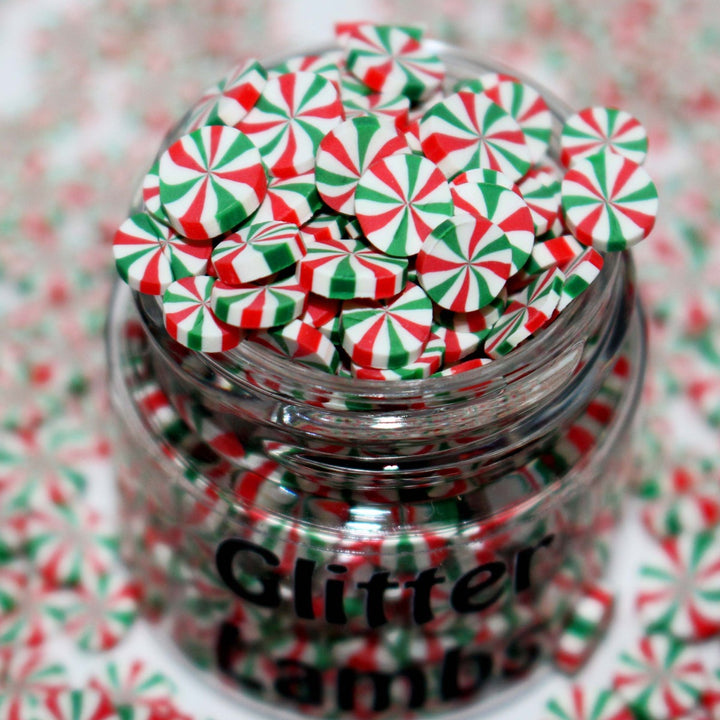 Peppermint Bark Elf Chow Christmas Fake Clay Sprinkles by GlitterLambs.com