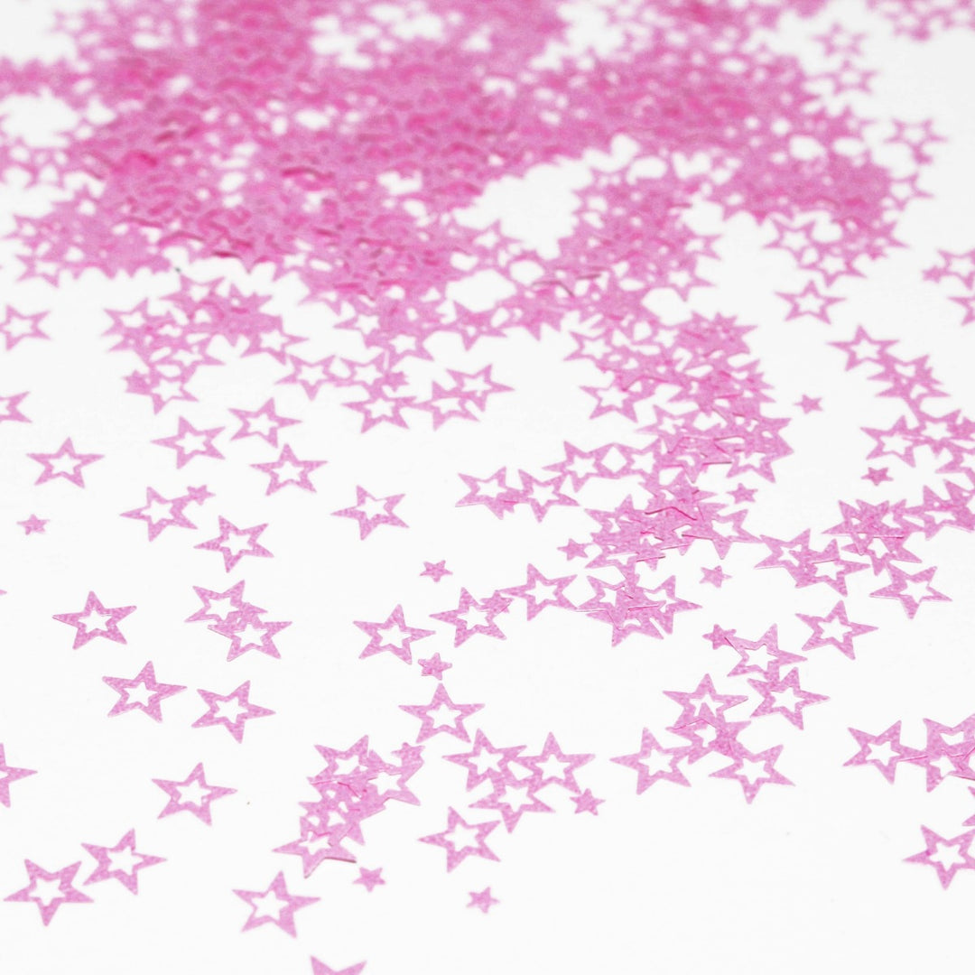 Pink Hollow Star Glitter by GlitterLambs.com