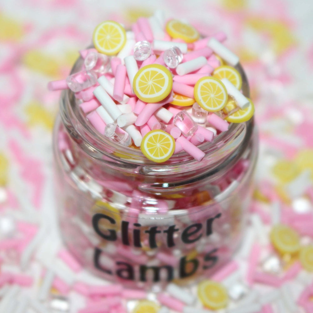 Pink Lemonade Punchbowl Clay Sprinkles & Beads by GlitterLambs.com