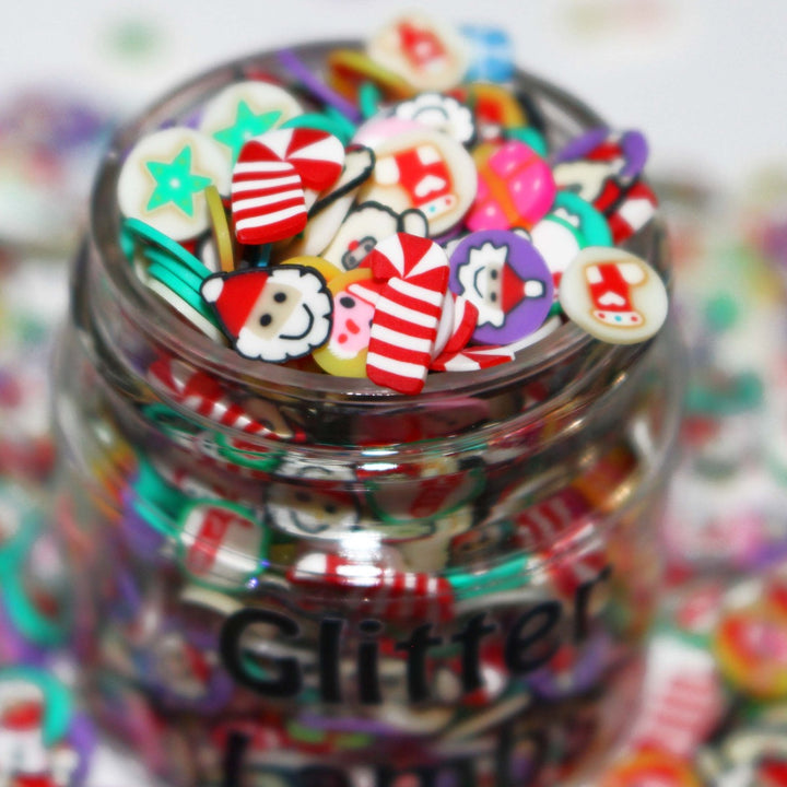 Santa Sleigh Toys Christmas Clay Sprinkles by GlitterLambs.com
