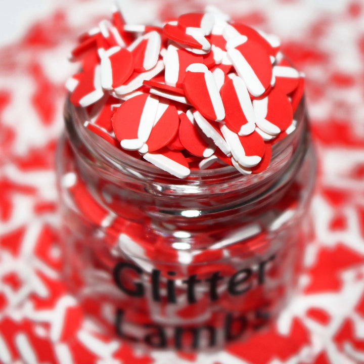 Santa's Red Hat Christmas Clay Sprinkles by GlitterLambs.com
