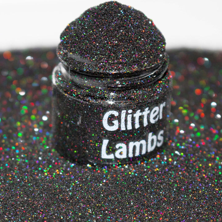 Secret Underground Base Black Cosmetic Holographic Glitter by GlitterLambs.com .004