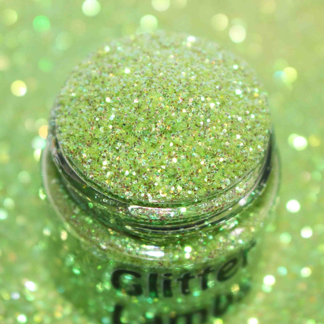 Sour Apple Lollipop Glitter by GlitterLambs.com Green Iridescent Size .015
