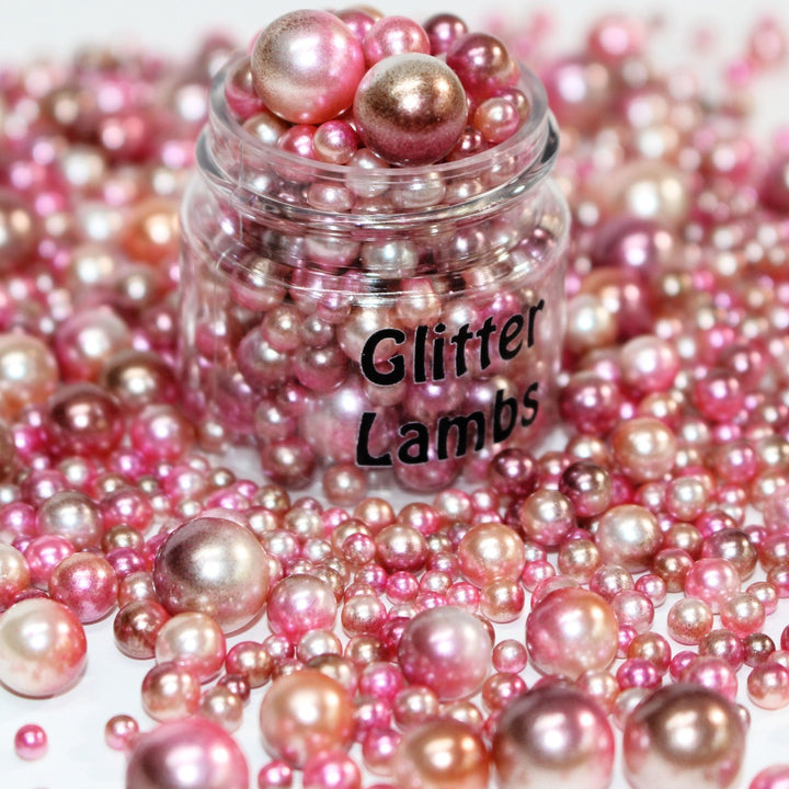 Sparkling Rose Champagne Pink Beads 3-10mm by GlitterLambs.com