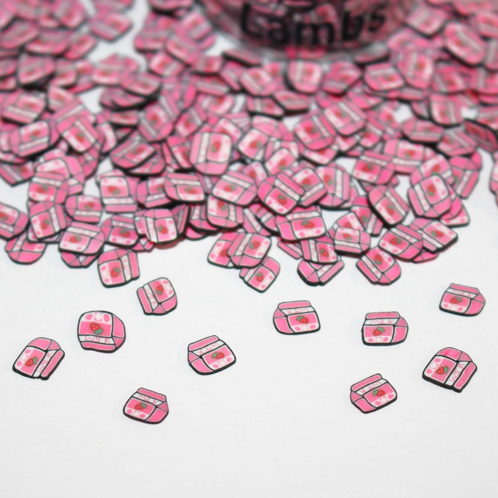 Strawberry Milk Fake Sprinkles by GlitterLambs.com