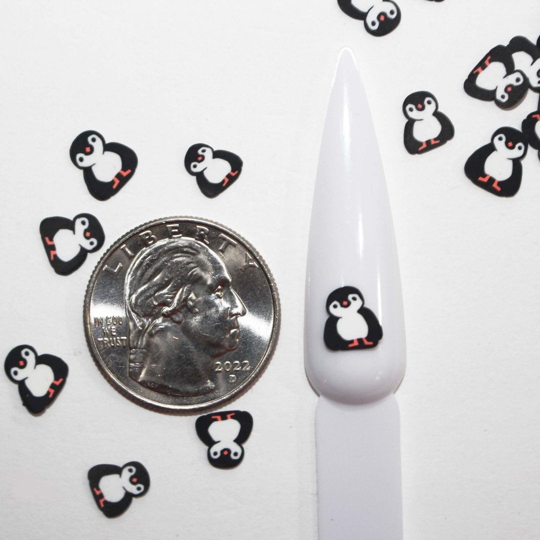 Stubby Bellyflop Flippers Penguin Christmas Clay Sprinkles by GlitterLambs.com