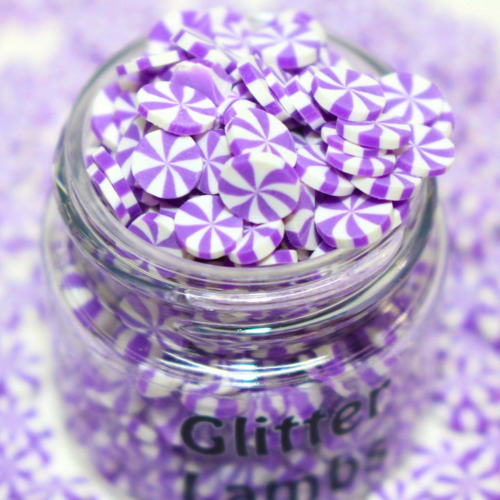 Sugarplum Peppermints Christmas Purple Clay Sprinkles by GlitterLambs.com