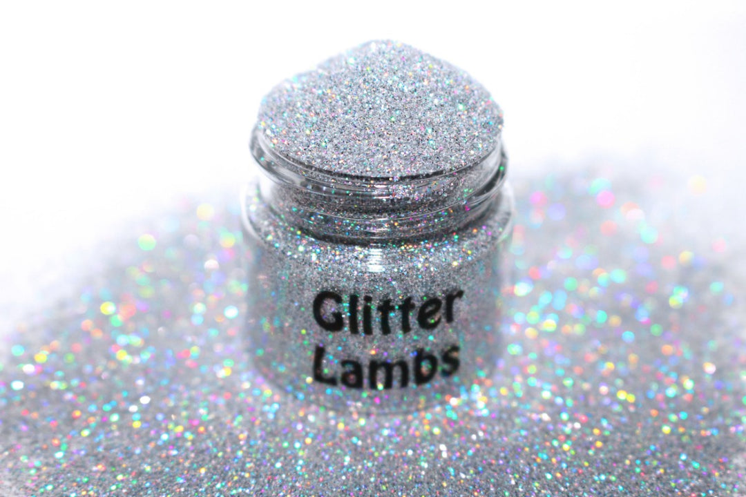 Superstar silver holographic glitter by GlitterLambs.com