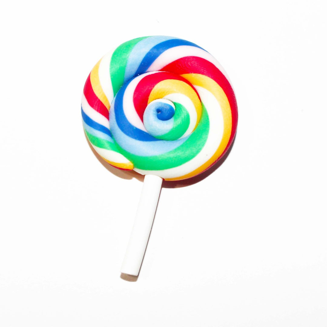 Rainbow Brite Swirl lollipop cabochons