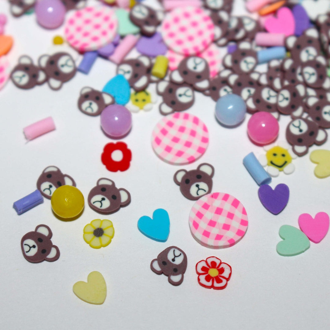 Teddy Bear Picnic Clay Sprinkles & Beads by GlitterLambs.com