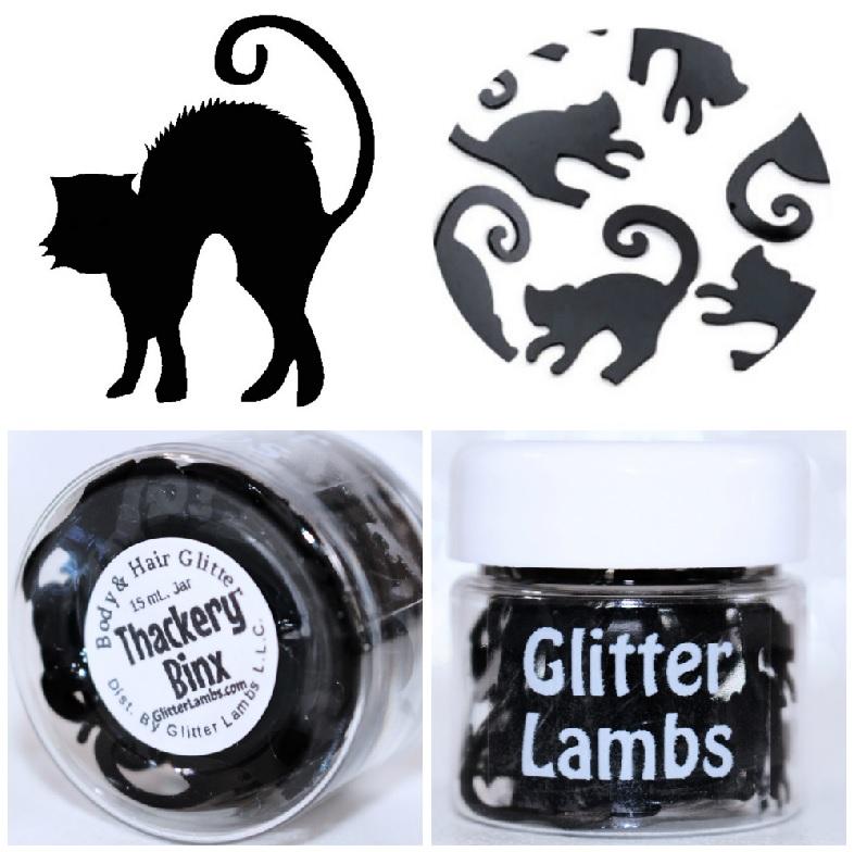 Thackery Binx Glitter. Huge Cats. Great for crafts, resin, etc. 15 mL jar. by Glitter Lambs glitterlambs.com