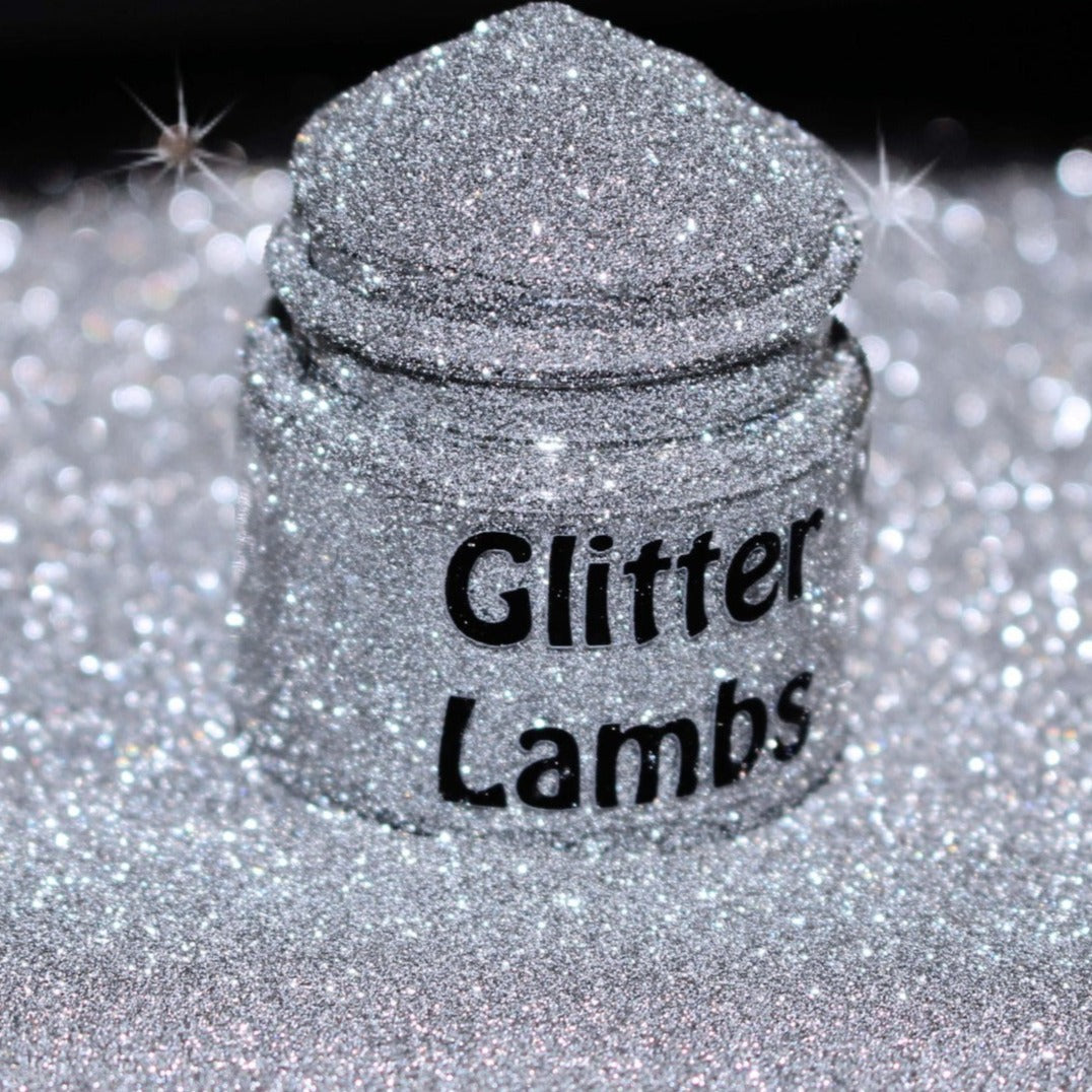 The Sink Is Turning Off & On Glitter by GlitterLambs.com. Silver Reflective diamond dust glitter.