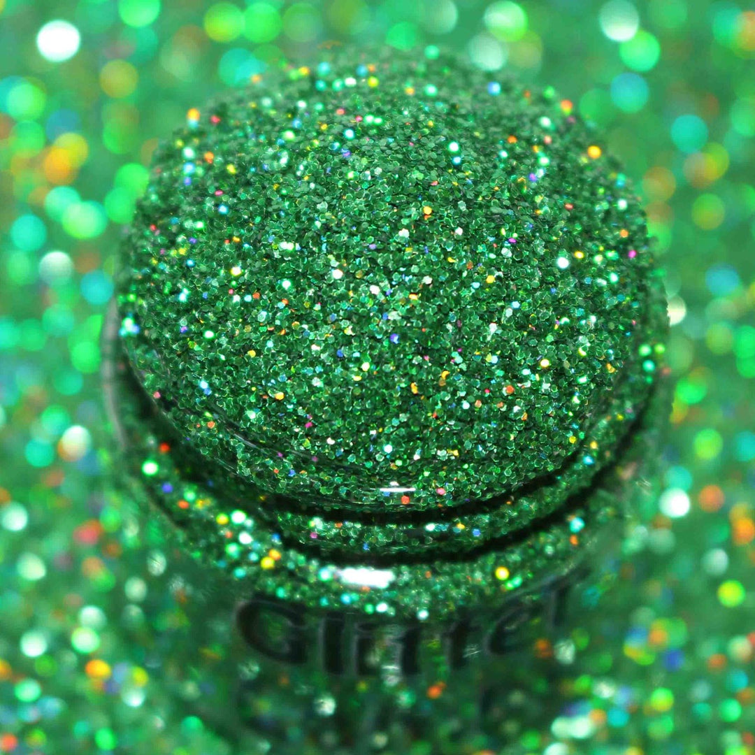 The Trees Are Talking To Me Man Holographic Green Glitter by GlitterLambs.com