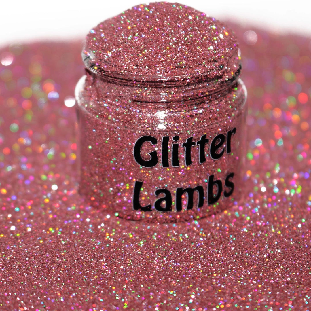 Thick But Cute Pink Holographic Glitter by GlitterLambs.com