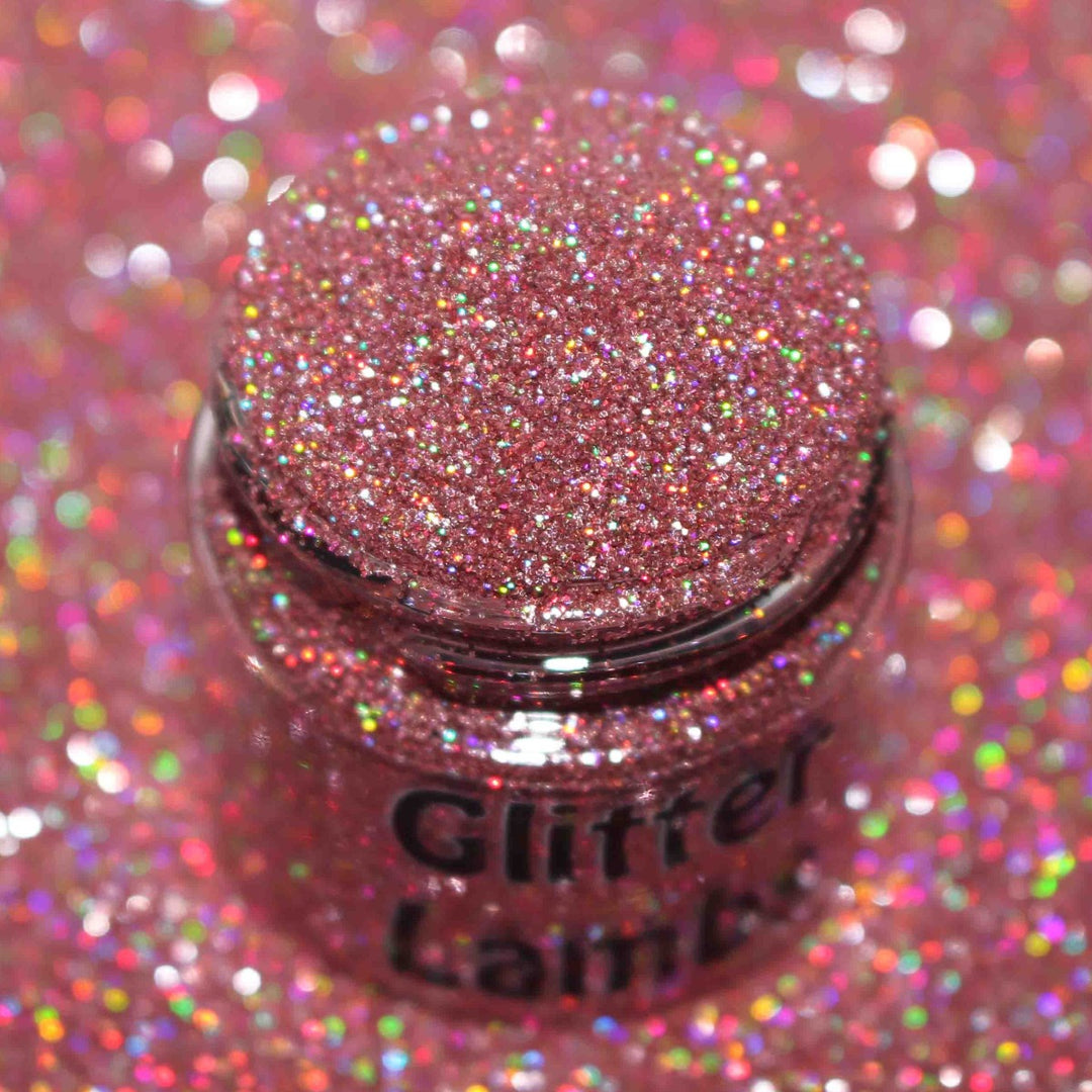 Thick But Cute Pink Holographic Glitter by GlitterLambs.com (.008)