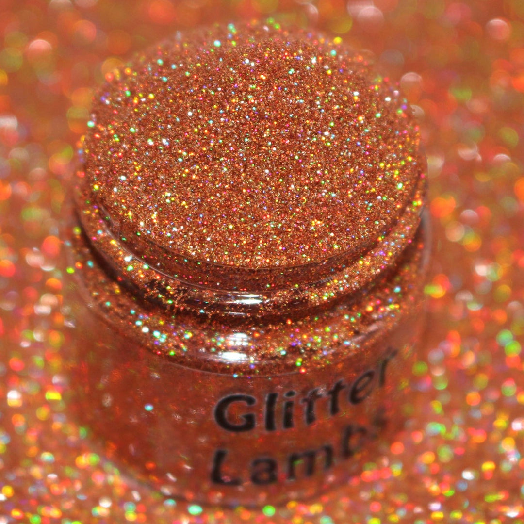 Top Secret Project Burnt Orange Holographic Cosmetic Glitter (.004) by GlitterLambs.com