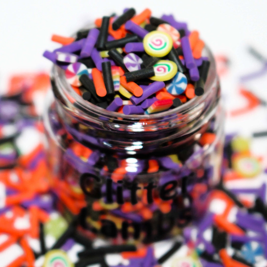 Trick Or Treat Candy Halloween Clay Sprinkles by GlitterLambs.com