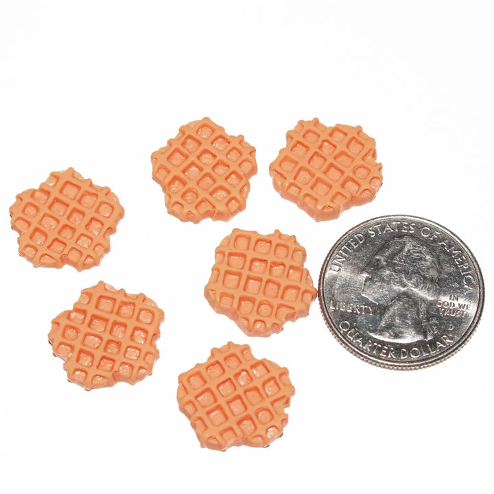 Waffle miniature fake food cabochons by glitterlambs.com
