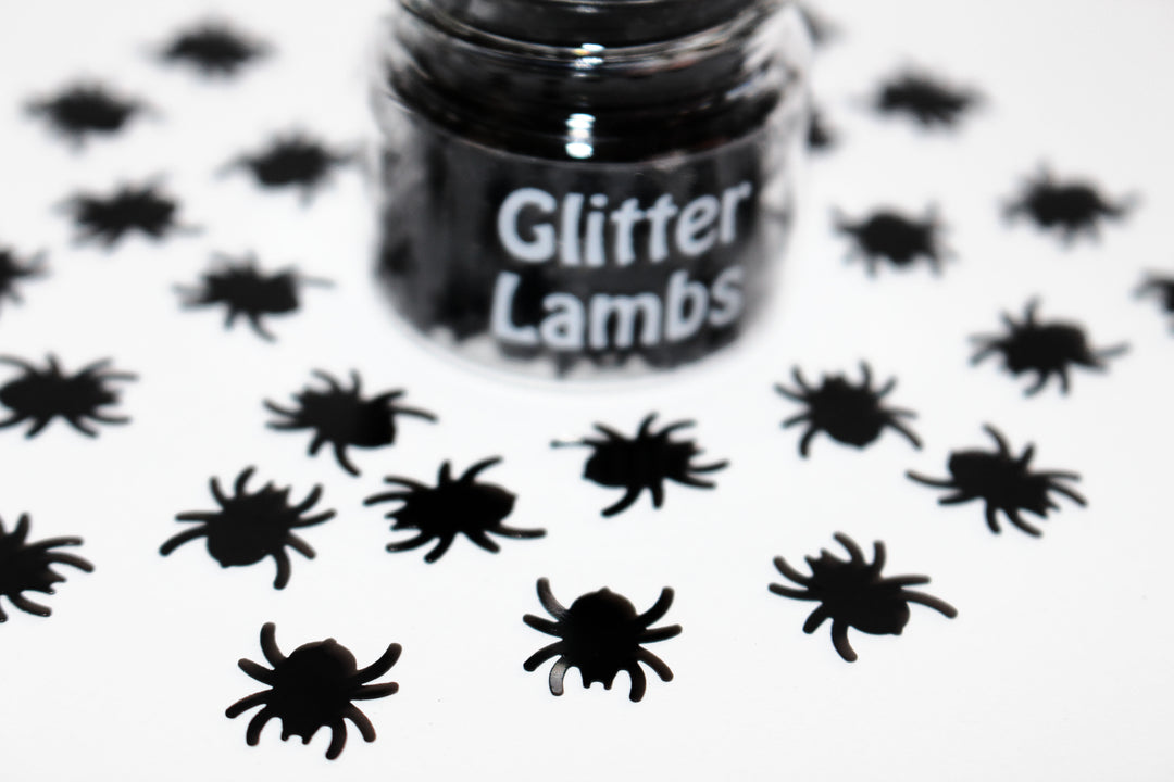 What A Pretty Spider Glitter. Great for crafts, resin, etc. 15 mL jar. by GlitterLambs.com