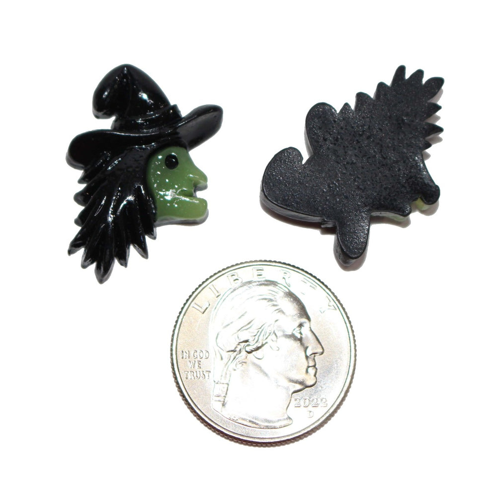 Wicked Witch Halloween Miniature Cabochon by GlitterLambs.com