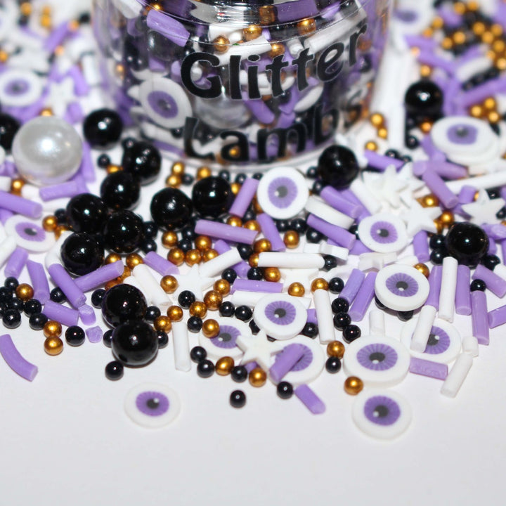 Witchcraft Spell Book Halloween Clay Sprinkles & Beads by GlitterLambs.com