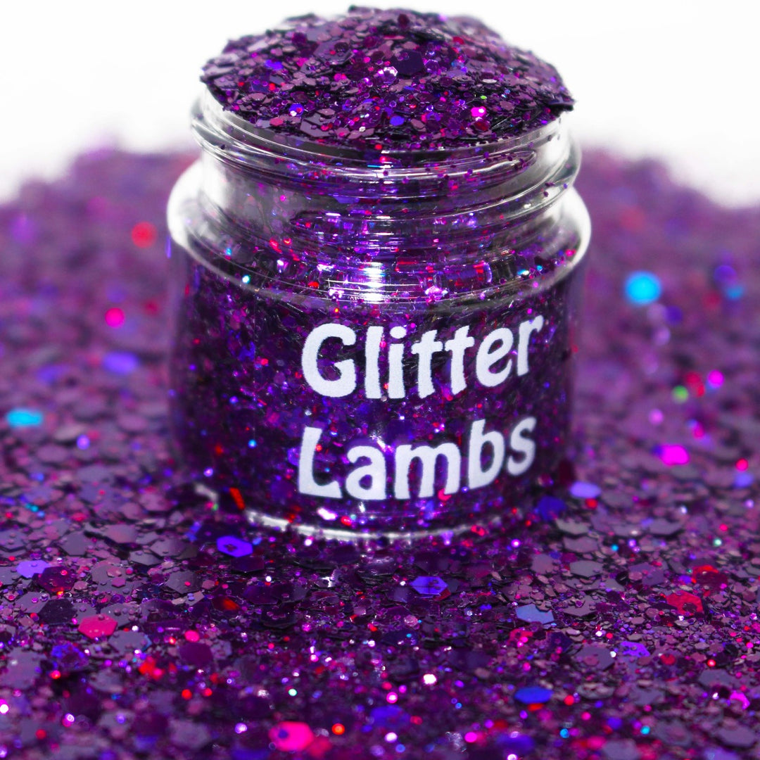 Witches, Witches, Witches purple holographic halloween glitter hex by GlitterLambs.com