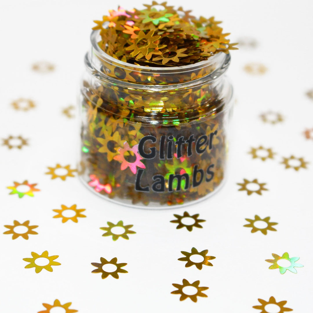 You Are My Sunshine Gold Holographic Glitter by GlitterLambs.com