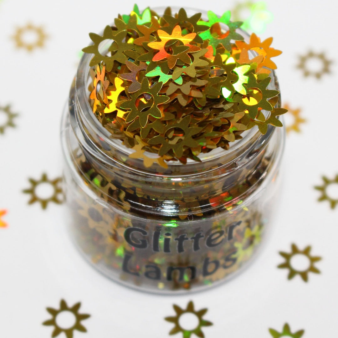 You Are My Sunshine Gold Holographic Glitter by GlitterLambs.com