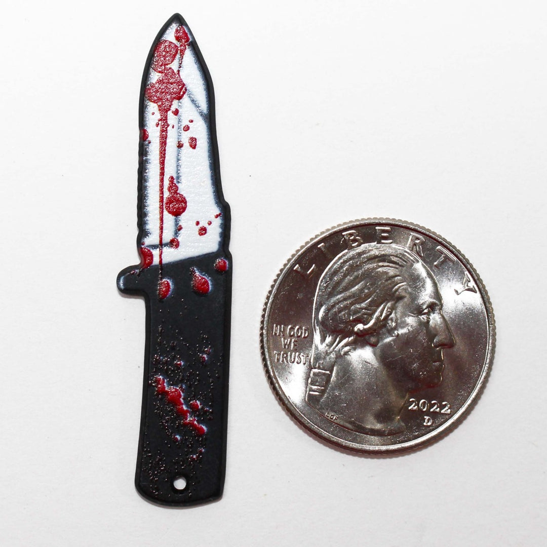 Bloody Knife Halloween Miniature by GlitterLambs.com