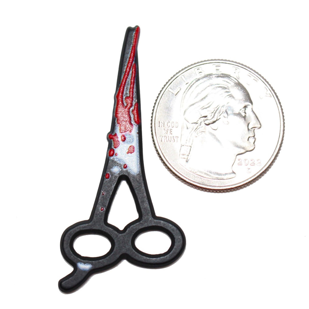 Bloody Scissors Halloween Miniature by GlitterLambs.com