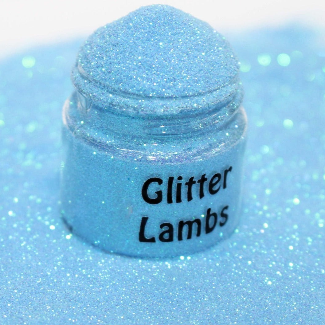 Blue Cotton Candy Snow Cone Blue Cosmetic Iridescent (.004) by GlitterLambs.com