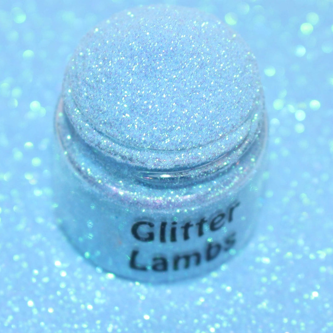 Blue Cotton Candy Snow Cone Blue Cosmetic Iridescent (.004) by GlitterLambs.com