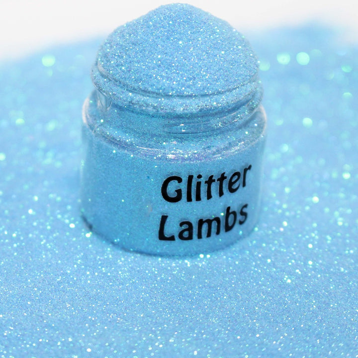 Blue Cotton Candy Snow Cone Cosmetic Iridescent Glitter .004 by GlitterLambs.com blue