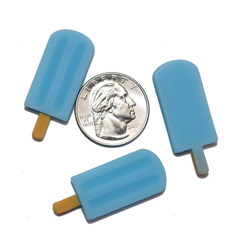 Fake Blue Popsicle Charm Small by GlitterLambs.com Not edible.
