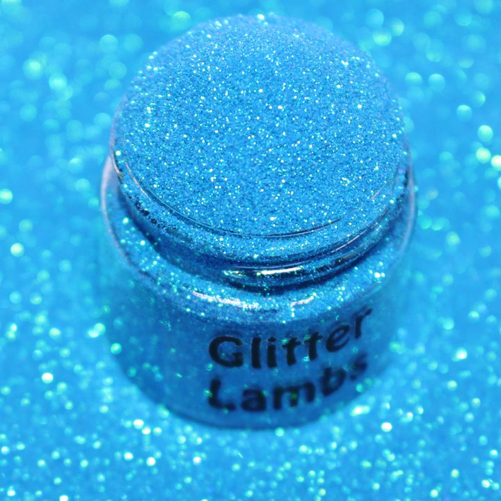 Blue Raspberry Snow Cone Blue Cosmetic Iridescent Glitter (.004) by GlitterLambs.com