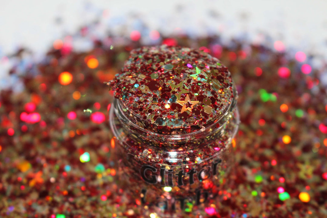 Bring Us Some Figgy Pudding Christmas Glitter by GlitterLambs.com